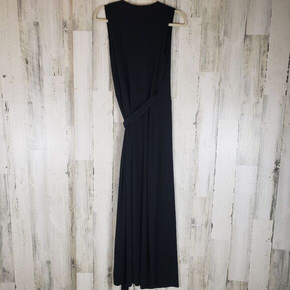 Boden Black Maxi Wrap Dress Sz 4 - Picture 4 of 8